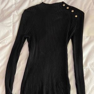 H&M black sweater with gold detailing
